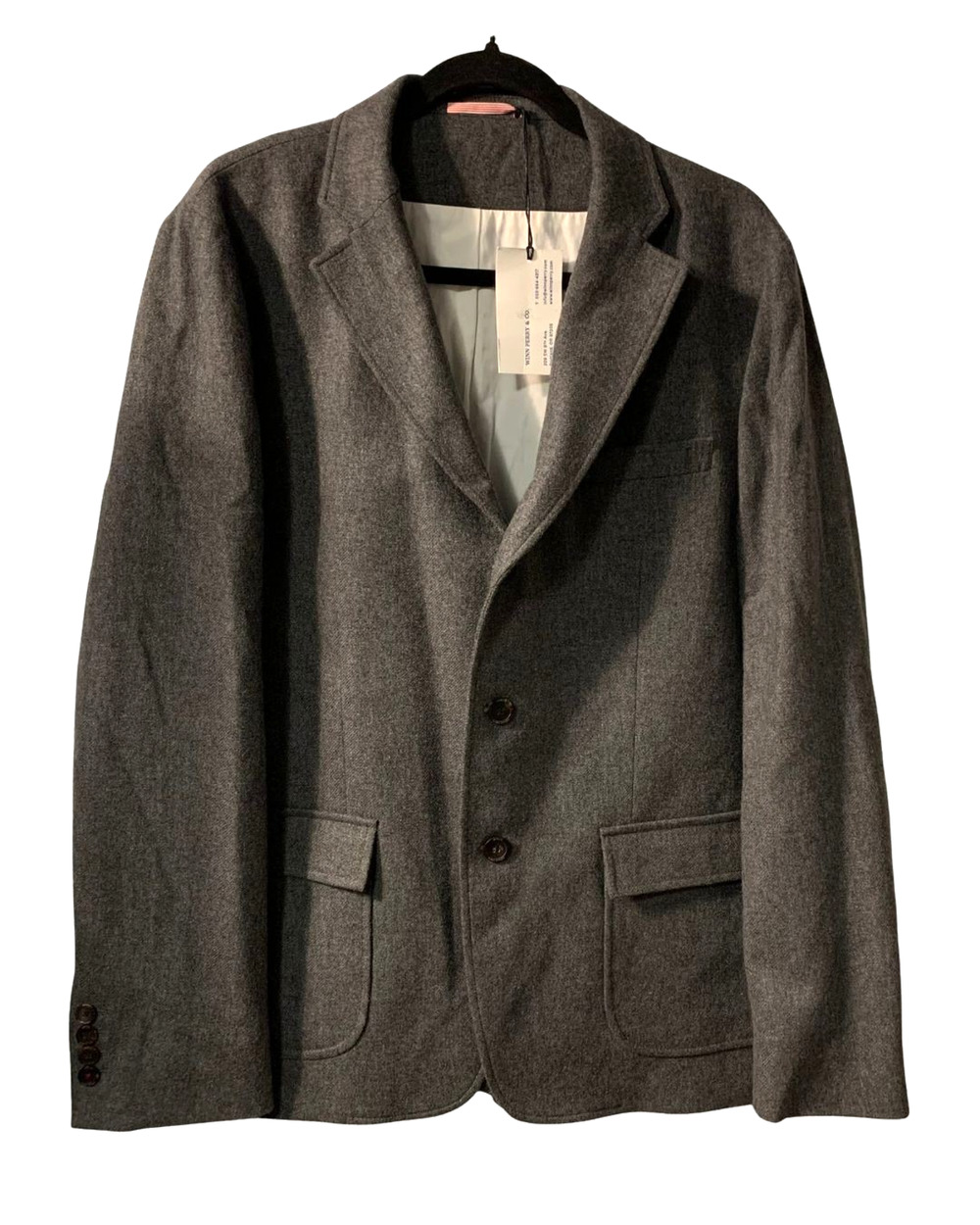 Apolis Global Citizen Mens Wool Blend Blazer Size L NEW Gray Patch Pockets